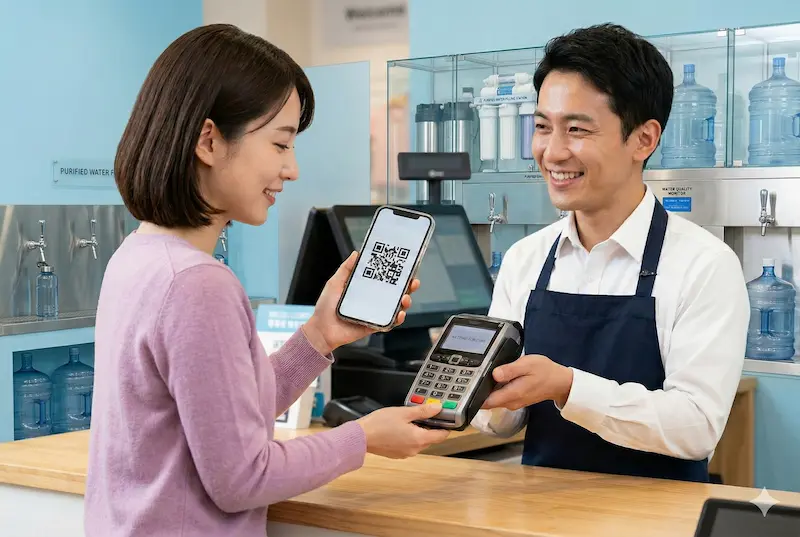 北中城で安いお水の量り売りステップ3 お支払い